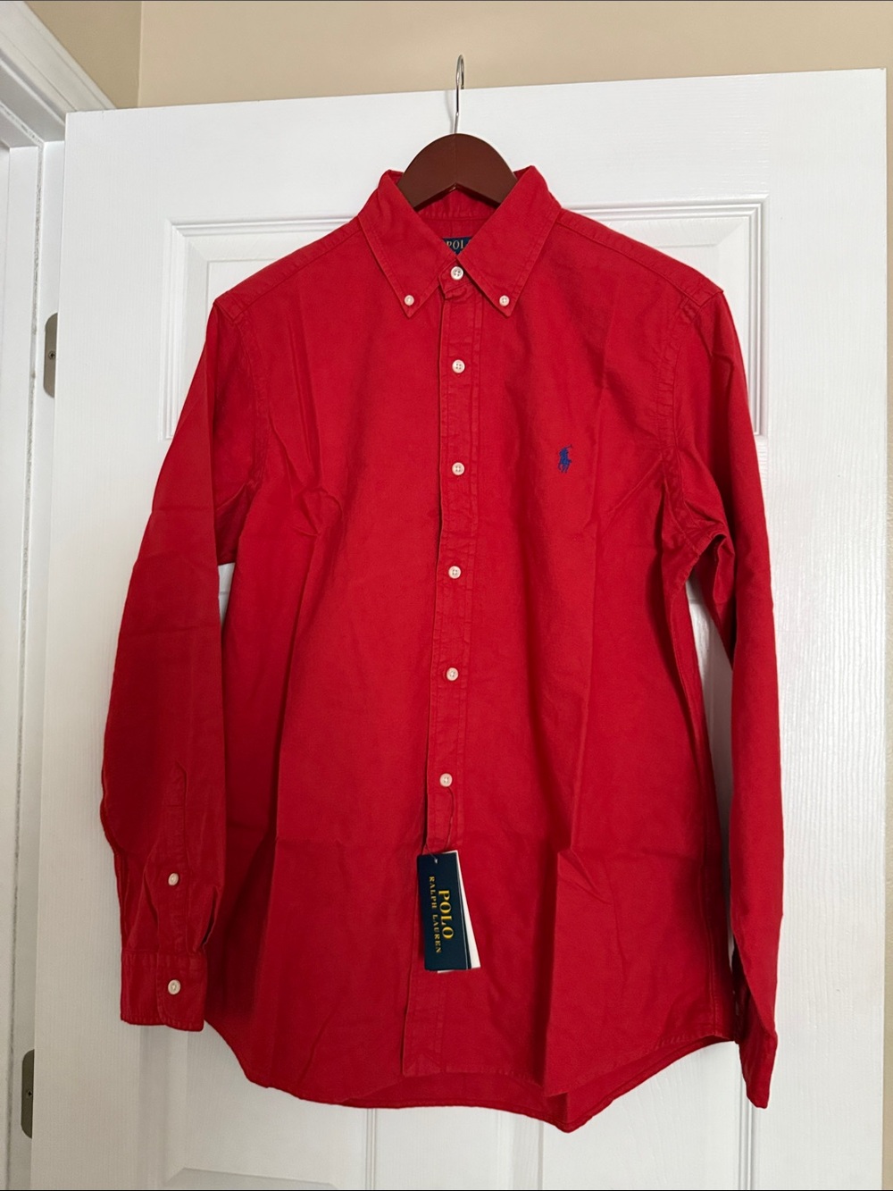Polo by Ralph Lauren Bright Red Long-Sleeve Button-Down Shirt